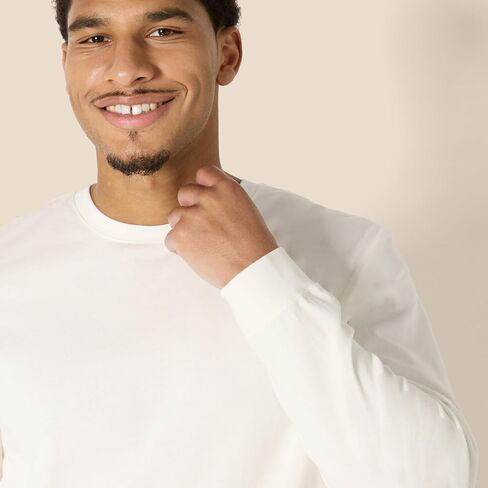 Amazon Essentials Men's Heavyweight Relaxed Fit Long Sleeve T-Shirt in Kuwait