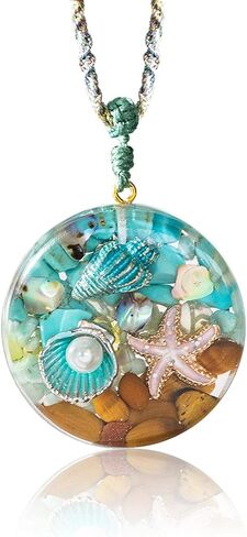 Da Piao Liang Beach Nautical Ocean Pendant Starfish Conch Necklace For Women Girls Ocean Lovers Jewelry Gifts in Kuwait