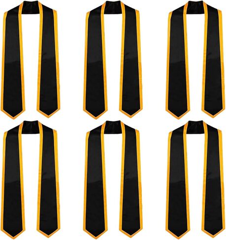 FZBNSRKO 6 Pack Graduation Honor Stoles,Unisex Adult Plain Graduation Stole Sash 72" Honor Stoles for Graduation 2025 in Saudi Arabia