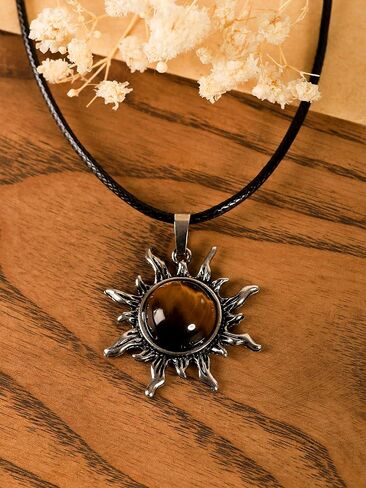 Sacina Gothic Sun Pendant Necklace, Goth Boho Necklace for Women, Christmas Jewelry Gift For Women in Saudi Arabia