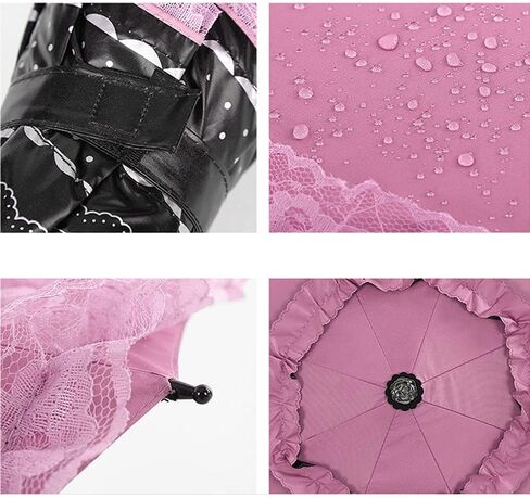 FoldCompact Sun&Rain Travel Umbrella Lightweight, Pink Purple, Size One_Size (pink purple) in Saudi Arabia