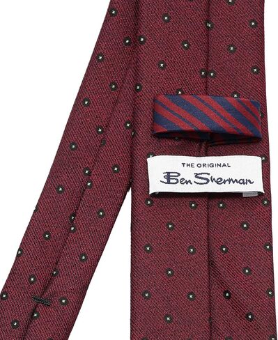 Ben Sherman Men's Silk Neck Tie- 100% Silk Woven, Traditional English Design (Additional Designs & Colors) in Saudi Arabia