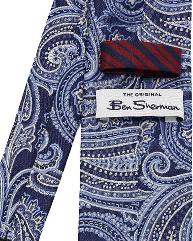 Ben Sherman Men's Silk Neck Tie- 100% Silk Woven, Traditional English Design (Additional Designs & Colors) in Saudi Arabia