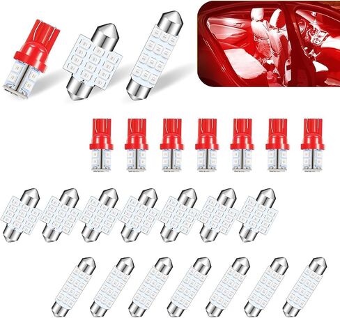 24 Pack 1156 LED LED Signal Light Kit ، T10 31mm 42mm مقاومة للماء متين متين مسيرة للضوء البديل ، التثبيت السريع ، مصابيح Festoon Universal لسيارة SUV Truck (White) in Saudi Arabia