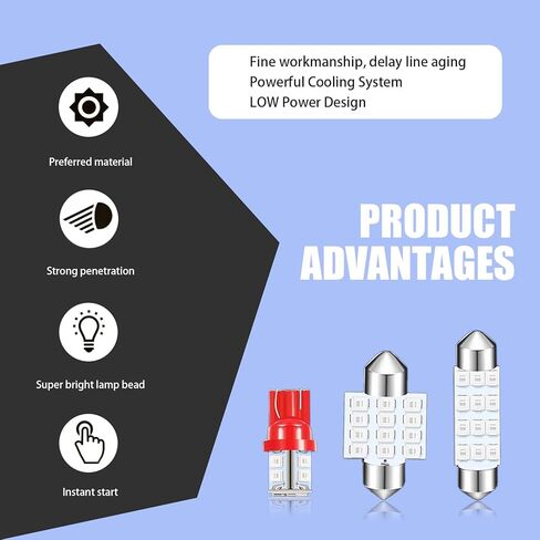 24 Pack 1156 LED LED Signal Light Kit ، T10 31mm 42mm مقاومة للماء متين متين مسيرة للضوء البديل ، التثبيت السريع ، مصابيح Festoon Universal لسيارة SUV Truck (White) in Saudi Arabia