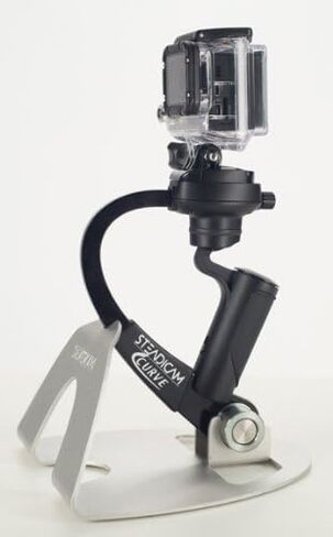 مثبت فيديو محمول باليد Steadicam Curve-BK ومقبض لكاميرات GoPro Hero 3 و4 Black & Hero 5 (أزرق) in Saudi Arabia