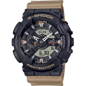 Casio G-Shock النفعية Beige & Black Resin Digital Adalog Watch GA-110TU-1A5CR