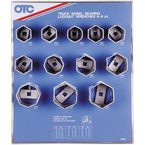OTC 9852 6 و 8 نقاط محمل العجلات محفوظات القفل مجموعة مع لوحة الأدوات