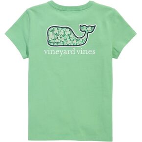 vineyard vines Girls' Shamrock Whale Fill Short-Sleeve Pocket Tee