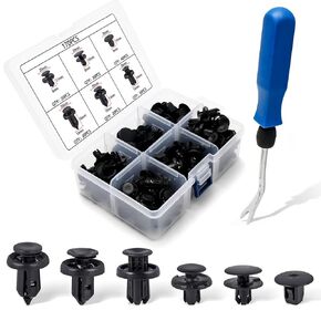 Car Retainer Clips 170pcs 6 Size Fender Pumper Proteners لـ 91505-TM8-003/90682-SEA-003/91512-SX0-003/91505-S9A-003/91506-S9A-003/91501-TR0-003 ، Compatible مع HONDA ACCOR CIVIC CADSEY