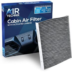 Airtechnik CF10360 مرشح الهواء المقصورة مع الكربون المنشط | يناسب 2003-2004 Escalade ، 03-04 شيفروليه سيلفرادو ، الضواحي ، تاهو ، 03-04 GMC Sierra ، Yukon ، XL ، 03-09 Hummer H2-88986533
