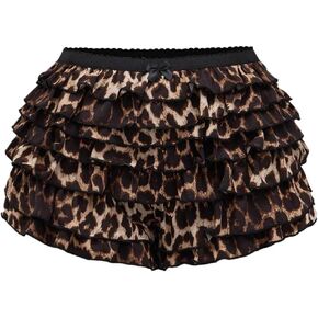 Soly Hux Women's Plus Leopard Leopard Mini Shorts Y2K Cheetah print bow shorts bloyer shorts