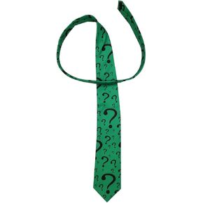 Question Marks Green Necktie