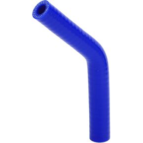 X AUTOHAUX 1 Pcs 13mm/0.51"-16mm/0.63" ID 102mm/4.02" Length 45 Degrees Blue Car Silicone Hose Coolant Hose Universal