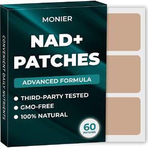 NAD Patches for Women & Men | NAD+ Patch for Energy & Healthy Aging | with CoQ10 & Nicotinamide | 60 Day Supply