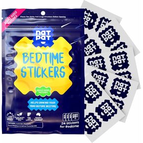 BuzzPatch Natpat Sleepy Patch Sleep Aid Patches - ملصقات الاسترخاء قبل النوم للبالغين - دعم النوم القائم على النبات - ملصقات نوم خالية من المخدرات والميلاتونين - 24 COUNT
