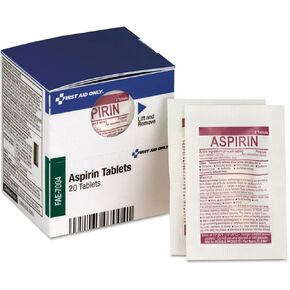 First Aid Only FAE-7004 SmartCompliance Refill Aspirin, 2/Packet, 10 Packets Total