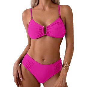 بيكيني Ruched Bikini للسيدات في فانويرج ترتبط بقطعة سباحة في منتصف الخصر 2025 بدلة السباحة السباحة