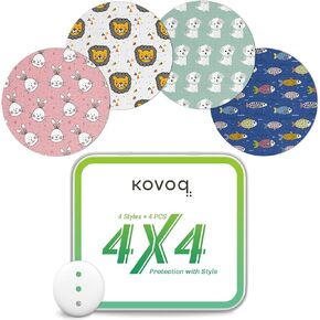 Surprise Pattern Waterproof Sensor Patches + Curved Hardshell Cover,10 Pack Surprise Pattern Overpatches for Dexcom G7 + 2 pcs Reusable Hardshell Covers, Premium Gift Tin Box
