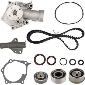 Torchbeam توقيت حزام مجموعة متوافقة مع Mitsubishi Eclipse 2006-2009 ، Galant 2004-2006 ، Outlander 2004-2006 ، Lancer 2004-2006 حزام التوقيت Set OE# TCKWP332