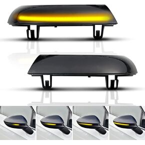 Rui Xin 213 2pcs Dynamic Turn Signal Light LED Side Wing Rearview Mirror Indicator Blinker Light For VW GOLF 5 GTI V MK5 Jetta Passat B5.5