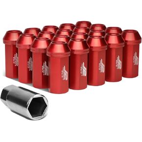 J2 Engineering 20 PCS 7075 END ALEMINIM AND M12 X 1.25 LUG NUTS SET W/SOCKET ADAPTER ، Blue ، Fit Conical SEAT ، LN-T7-005-125-BL