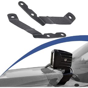 ADTOPI Black Metal Hood Mount Bracket for Offroad Light Cube Light Whip Antenna, Compatible with 07-13 Chevy Suburban Tahoe Silverado, GMC Yukon Sierra
