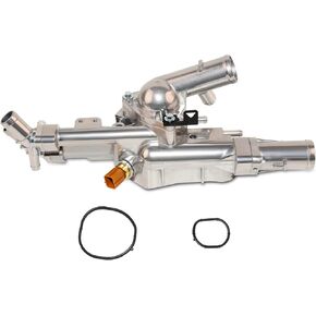 2.0L L4 Aluminum Thermostat Housing Compatible with Hyundai Sonata 2011-2014 Kia Optima 2011-2013 Replace# 25600-2G545 25600-2G540