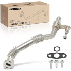 A-Premium Turbocharger Oil Return Tube Compatible with BMW X5, 550i 750i 750Li 650i xDrive, X6, 650i Gran Coupe, Alpina B7, Right