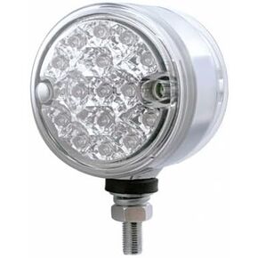 United Pacific 39562 Light Auxiliary Light ، 15 LED 3 "Dual Function Reflector Double Face Light ، Amber & Red LED/Clear Clear