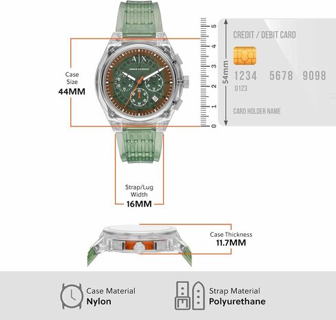Armani Exchange A|X Chronograph Watch for Men; Men's Watch with Leather, Stainless Steel or Silicone Band in Saudi Arabia
