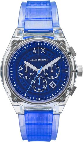 Armani Exchange A | X Chronograph Watch for Men ؛ ساعة الرجال مع الجلد أو الفولاذ المقاوم للصدأ أو شريط السيليكون in Saudi Arabia