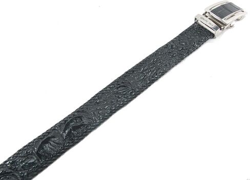 Genuine Crocodile Alligator Backbone Skin Leather Auto Locking Handmade Belt 46" Long in Saudi Arabia