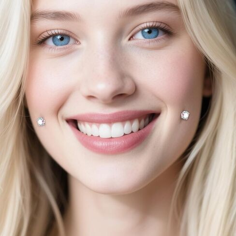 Ruifan ASTM F136 Titanium Cheek Piercing Barbell Jewelry 16G 14G Internally Threaded Flat Back Tongue Rings Cubic Zirconia Solid Titanium Labret Body Piercing Jewelry for Women Men 14mm 16mm 19mm in Saudi Arabia