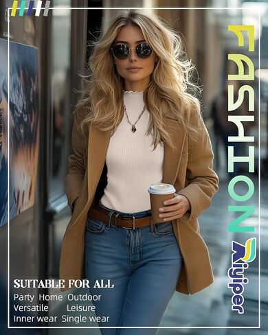 Riyiper 3 Pack Women's Sleeveless Mock Turtlenecks Shirts Lettuce Trim Ribbed Knit Slim Summer Casual Tank Tops Basic Tees in Kuwait