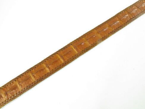 Genuine Crocodile Alligator Backbone Skin Leather Auto Locking Handmade Belt 46" Long in Saudi Arabia