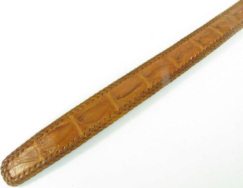 Genuine Crocodile Alligator Backbone Skin Leather Auto Locking Handmade Belt 46" Long in Saudi Arabia