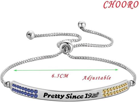 CHOORO Pretty Since 1922 Zircon Bracelet Greek Sorority Gift for Soror Sister in Saudi Arabia
