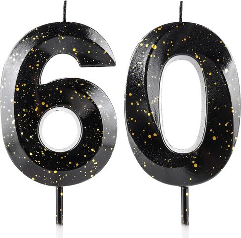 رقم 40 شموع 40 عيد ميلاد شموع 3D أسود الذهب عيد ميلاد سعيد شمعة الشمع قسط 3D تصميم الماس الكعكة توببر ديكورات لعيد ميلاد حفل زفاف الاحتفال لوازم الاحتفال in Kuwait