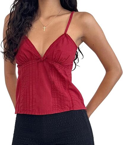 Women's Camisole Tank Tops Spaghetti Strap Cami Summer Sleeveless Going Out Top in Kuwait