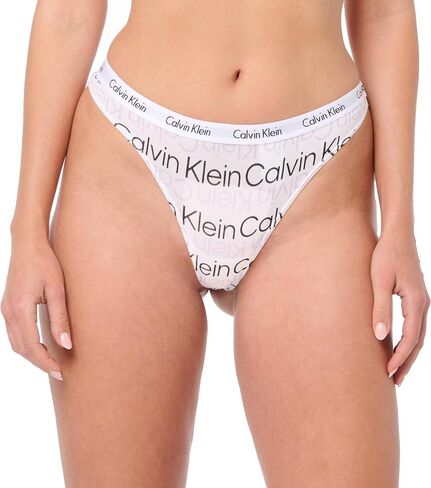 Calvin Klein Women's Carousel Logo Cotton Stretch Thong Panties, Multipack, Black/Ashford Grey/Fresh Taupe in Saudi Arabia