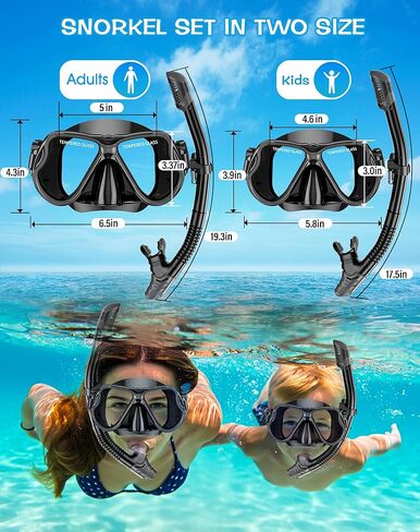 مجموعة Greatever Dry Snorkel، رؤية بانورامية واسعة، قناع غوص مضاد للضباب، معدات غطس احترافية للبالغين in Saudi Arabia