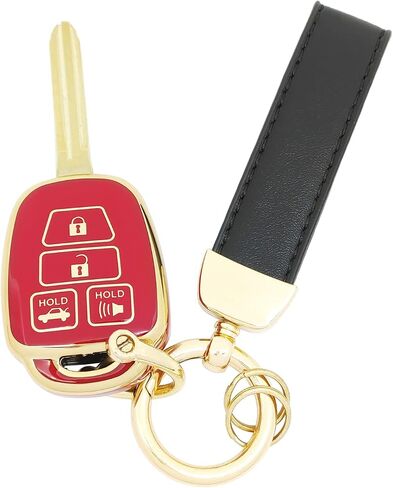 360 Degree Soft TPU Protector Key Fob Cover Case Compatible with Toyota Corolla 2014 2015 2016 2017 2018 2019 Camry 2014-2017 Tacoma 2016-2018 Keyless Entry Remote Control Key Fob (Black) in Saudi Arabia