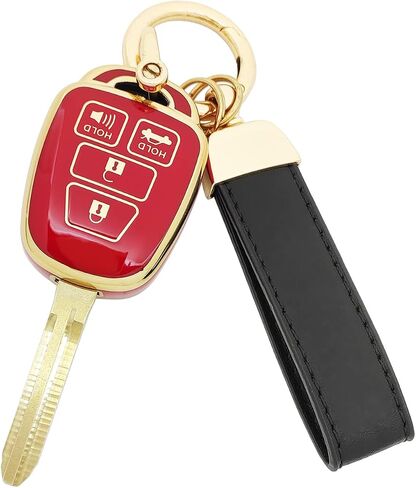 360 Degree Soft TPU Protector Key Fob Cover Case Compatible with Toyota Corolla 2014 2015 2016 2017 2018 2019 Camry 2014-2017 Tacoma 2016-2018 Keyless Entry Remote Control Key Fob (Black) in Saudi Arabia