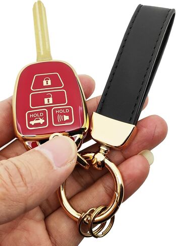 360 Degree Soft TPU Protector Key Fob Cover Case Compatible with Toyota Corolla 2014 2015 2016 2017 2018 2019 Camry 2014-2017 Tacoma 2016-2018 Keyless Entry Remote Control Key Fob (Black) in Saudi Arabia