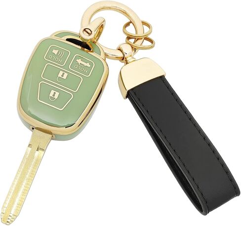 360 Degree Soft TPU Protector Key Fob Cover Case Compatible with Toyota Corolla 2014 2015 2016 2017 2018 2019 Camry 2014-2017 Tacoma 2016-2018 Keyless Entry Remote Control Key Fob (Black) in Saudi Arabia
