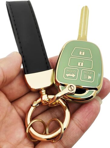 360 Degree Soft TPU Protector Key Fob Cover Case Compatible with Toyota Corolla 2014 2015 2016 2017 2018 2019 Camry 2014-2017 Tacoma 2016-2018 Keyless Entry Remote Control Key Fob (Black) in Saudi Arabia