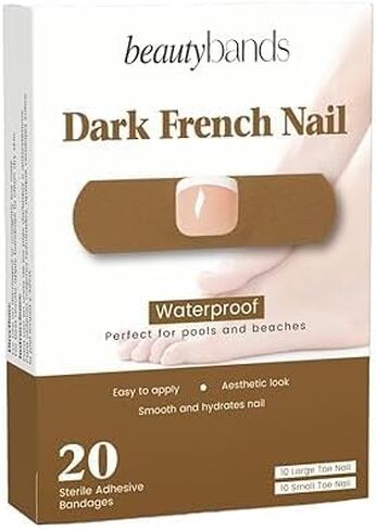 Toe Nail Cover Up Bandages for Unsightly, Broken or Cracked Toenails | Waterproof & Sterile Fake Nail Protector (Nude Red) in Saudi Arabia