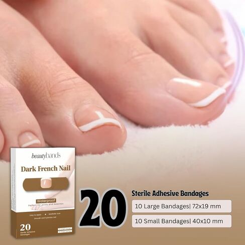 Toe Nail Cover Up Bandages for Unsightly, Broken or Cracked Toenails | Waterproof & Sterile Fake Nail Protector (Nude Red) in Saudi Arabia