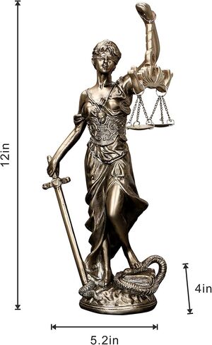 Lady of Justice Statue - Blind Goddess of Justice, Greek Roman Angel, 12 Inch, Office Decor in Saudi Arabia